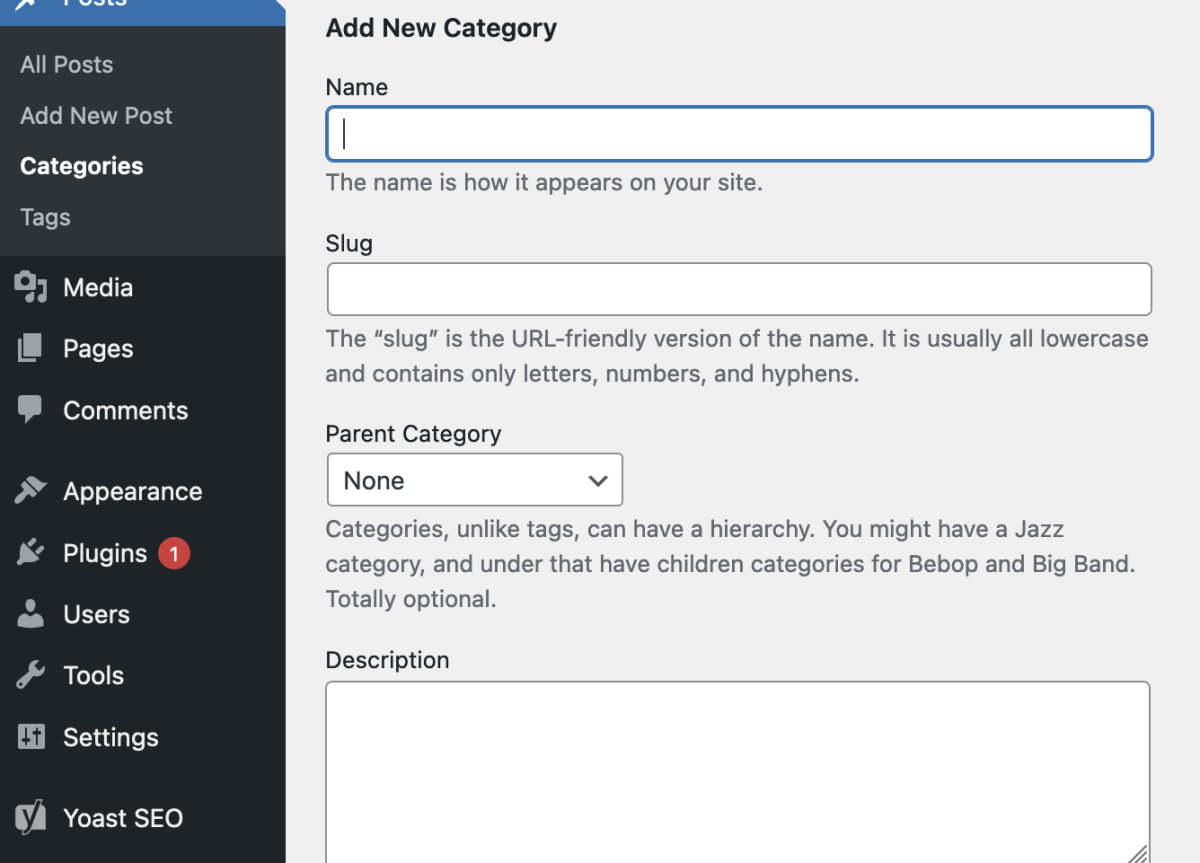 ¿Qué son las categorías en WordPress?