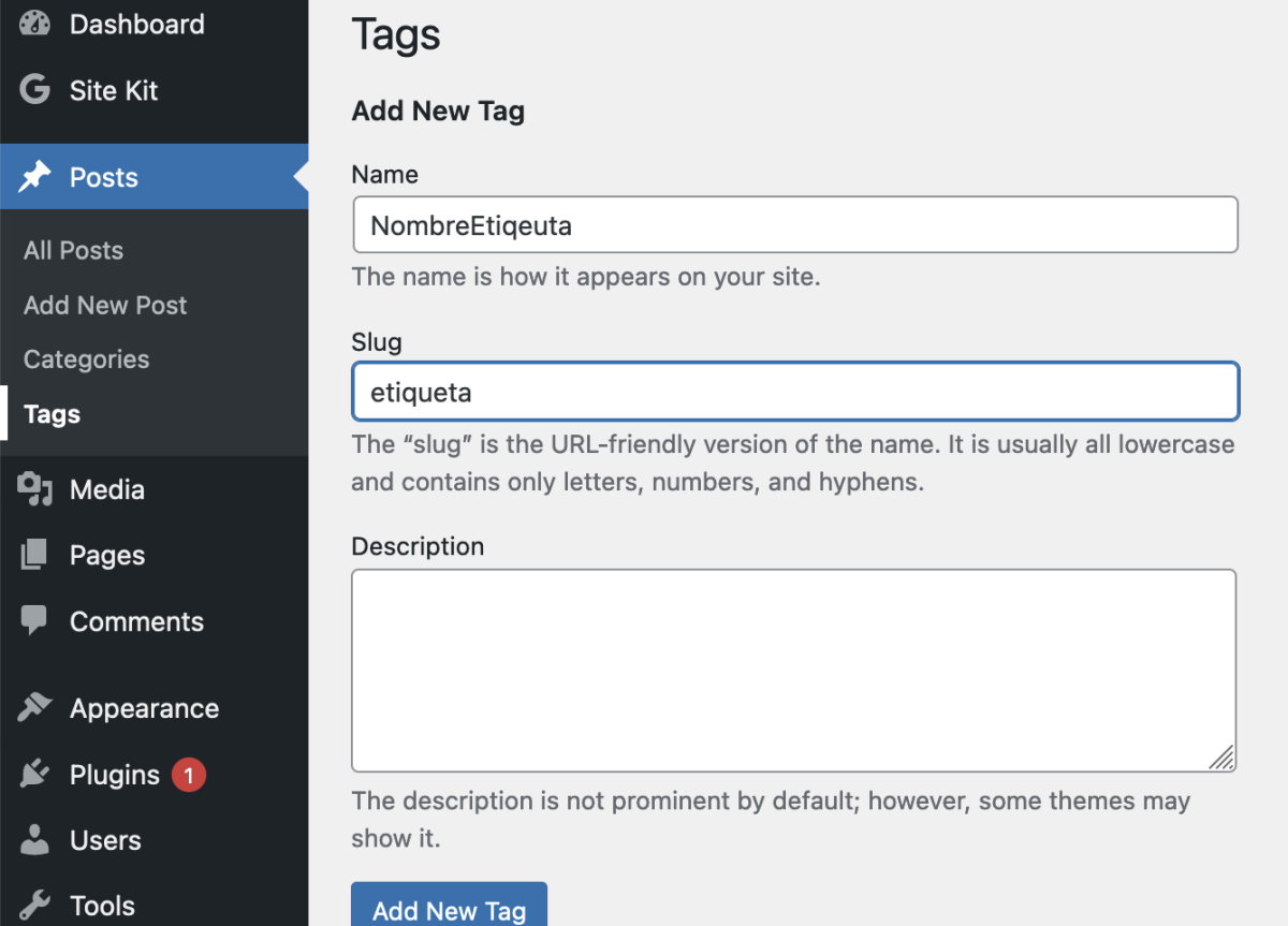 ¿Qué son las etiquetas en WordPress?