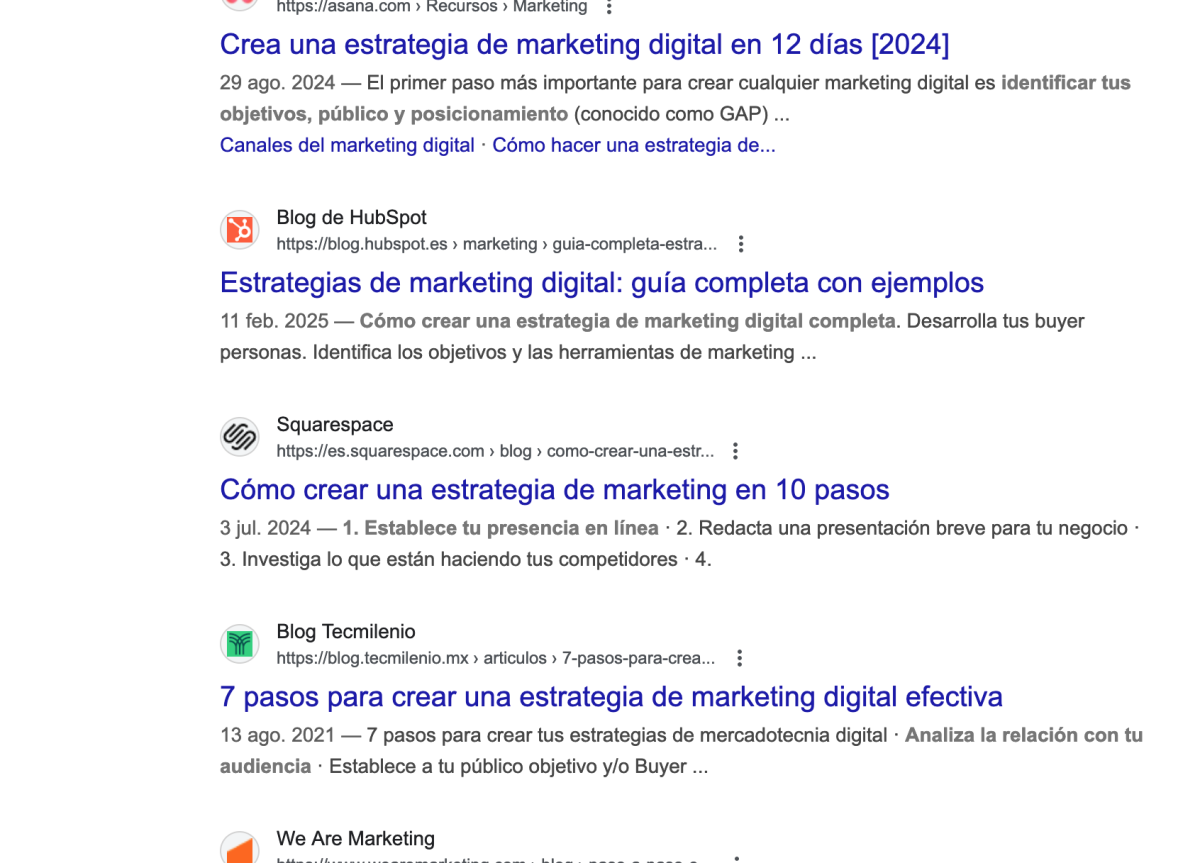 5. Analiza a tu competencia en las SERP